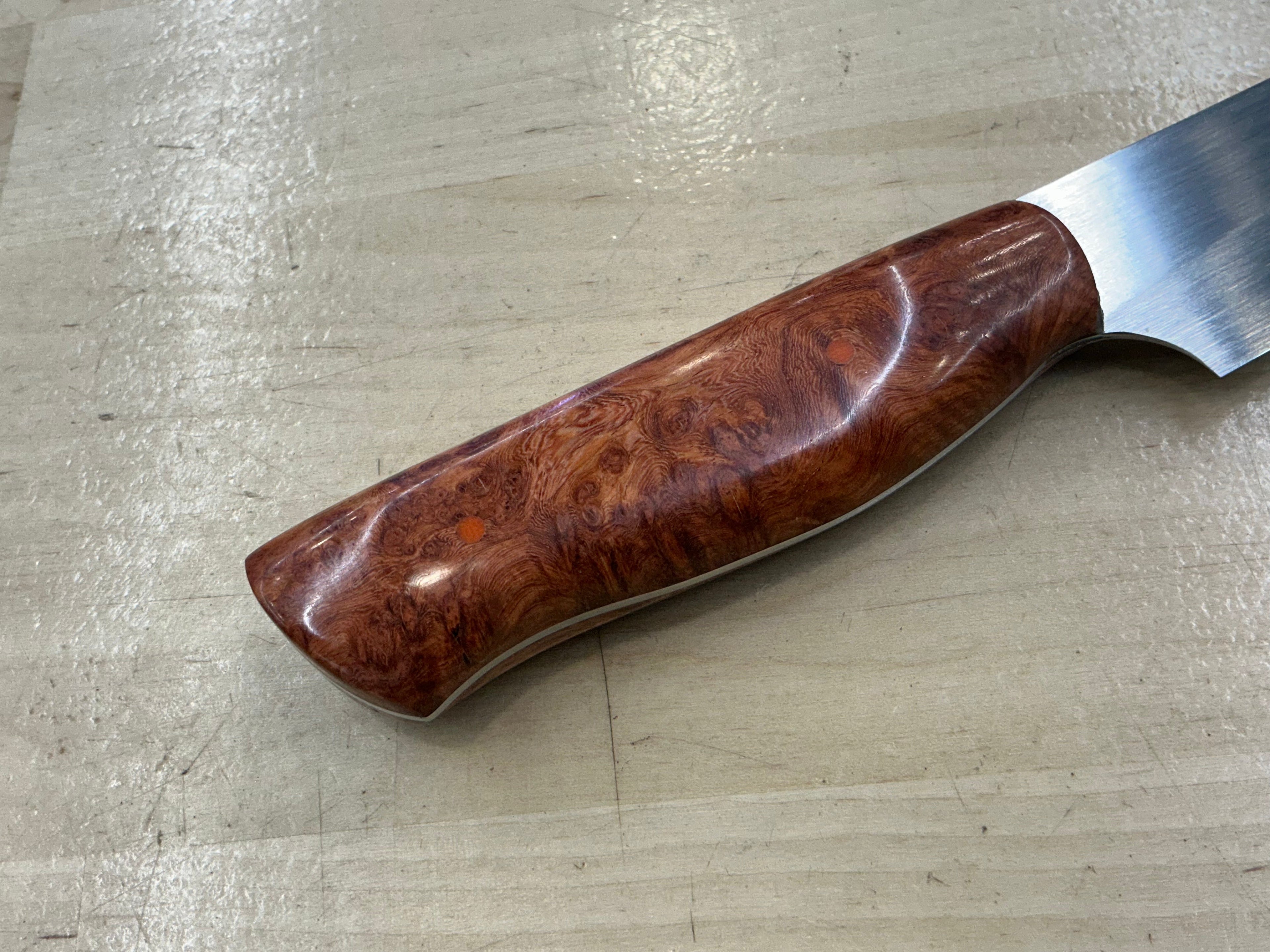 Steaksuki Knife - CPM154 - Amboyna Burl