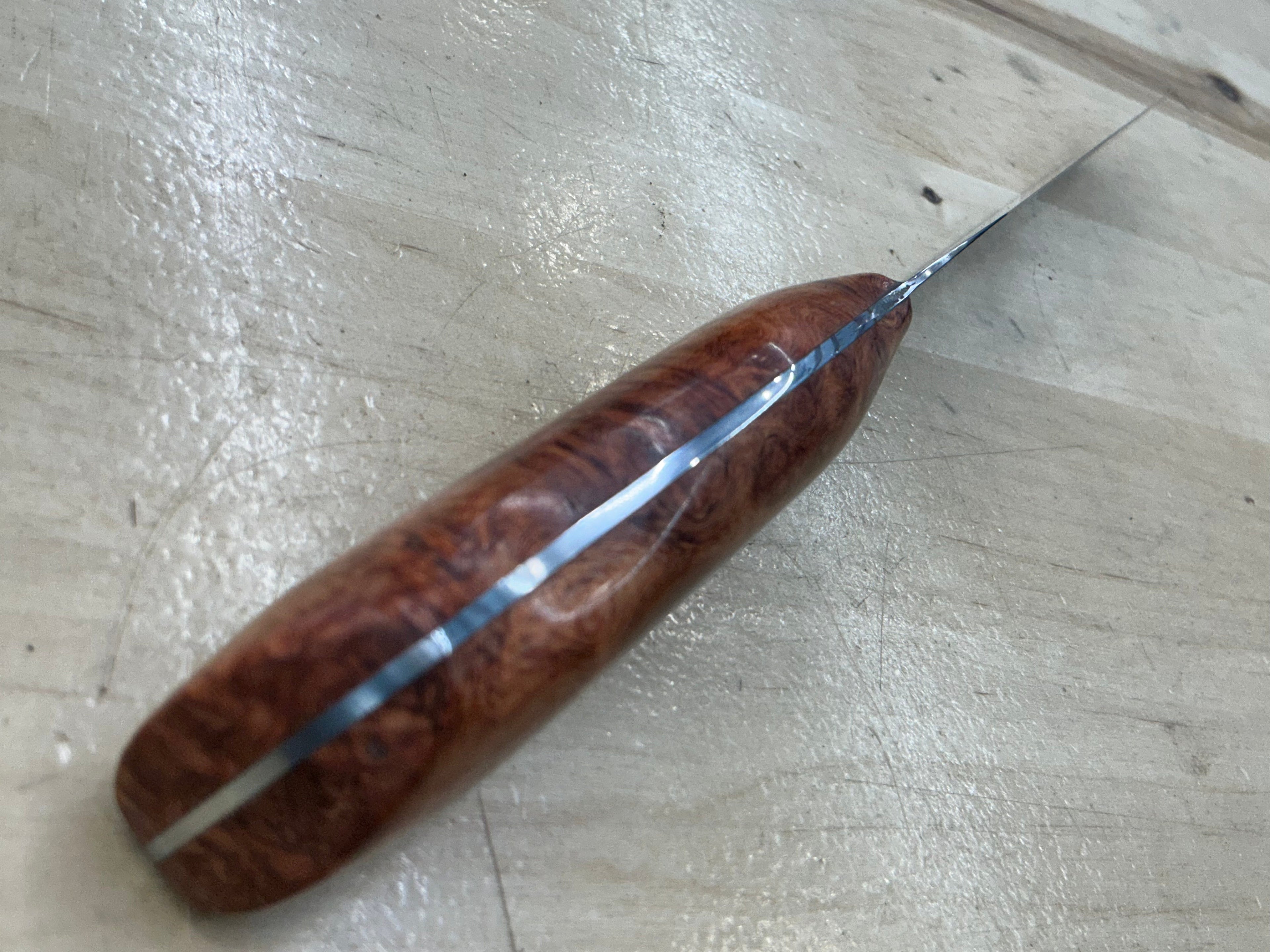 Steaksuki Knife - CPM154 - Amboyna Burl