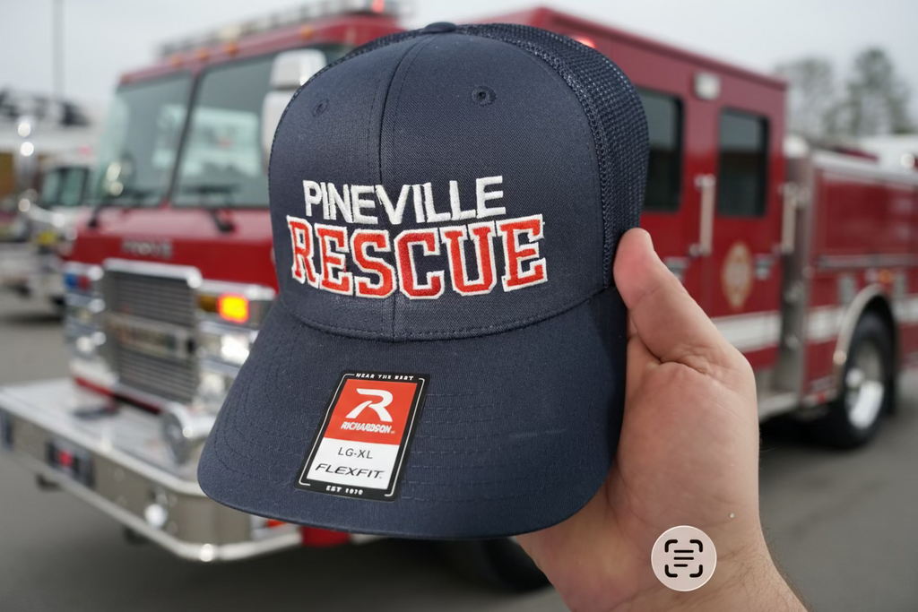 Custom Department Embroider Firefighter Hats- Richardson
