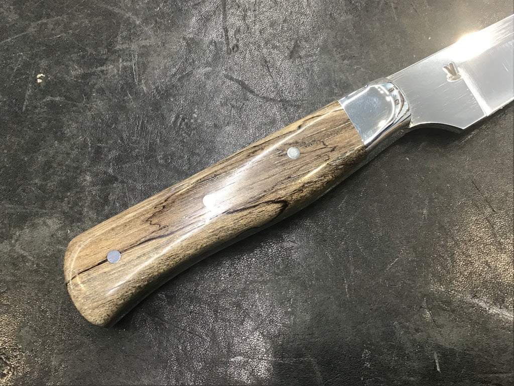 V - Series Paring Knife in CPM 154 - 304 SS Bolster & Texas Spalted Pecan