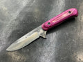 American Heritage Utility Knife - CPM154 with Fuchsia Laminate Wood Handle