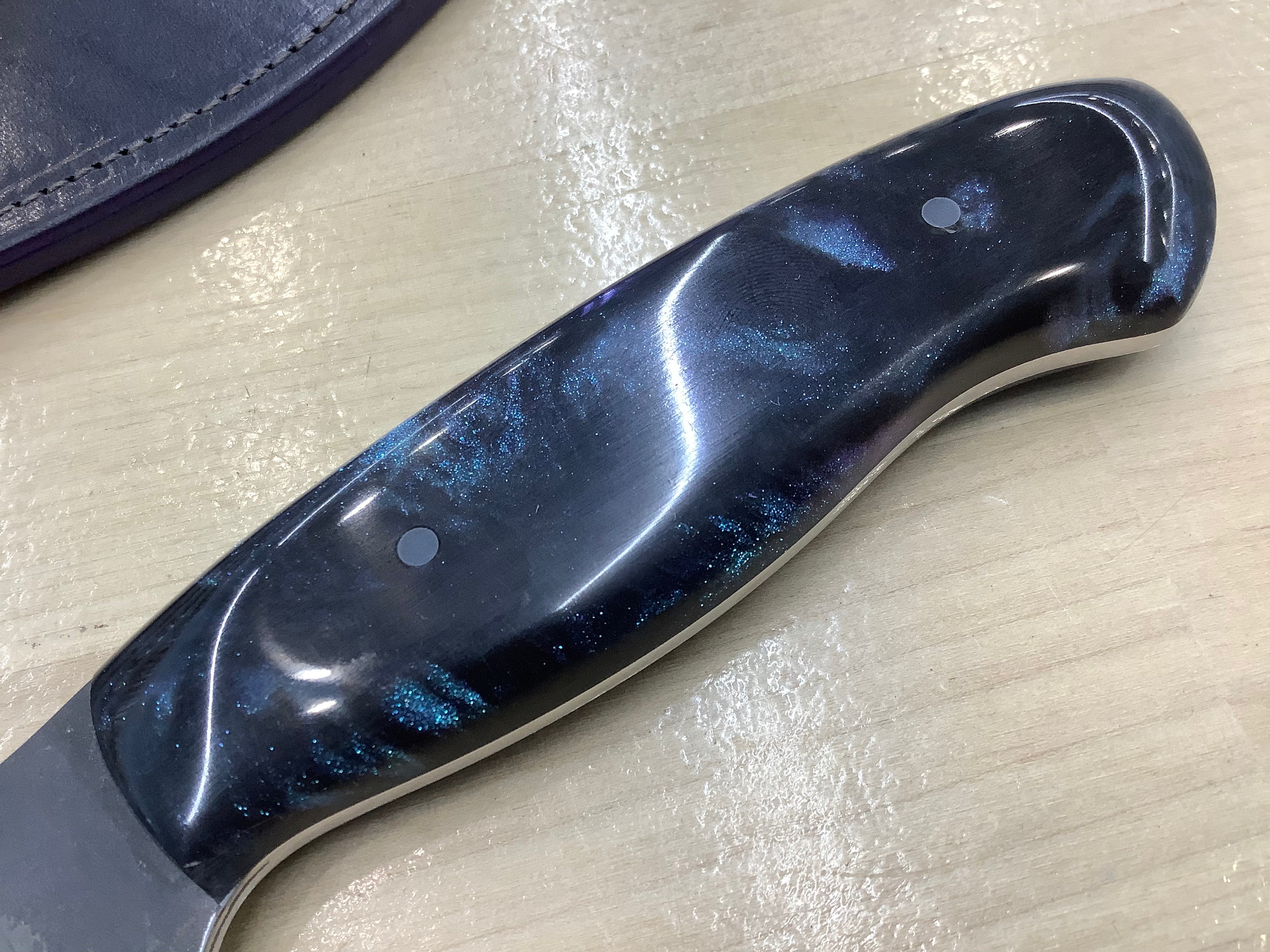 Skinner Knife in CPM154 Galaxy Resin Handle