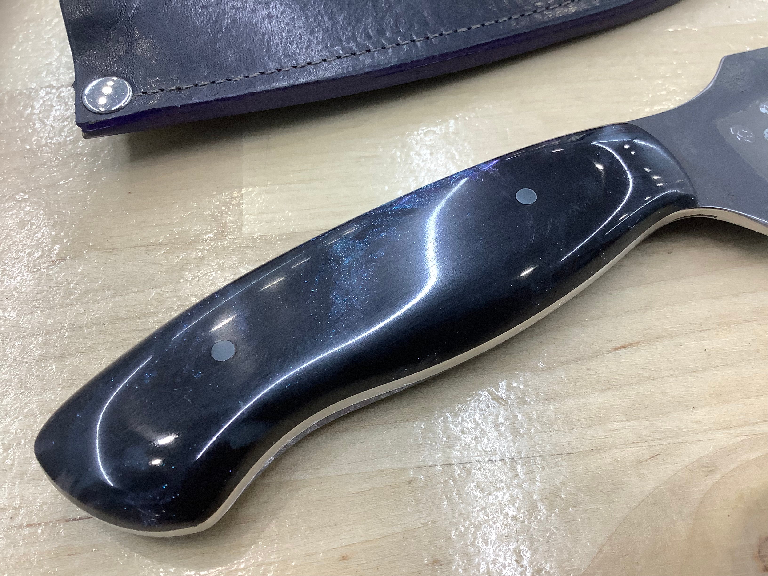 Skinner Knife in CPM154 Galaxy Resin Handle