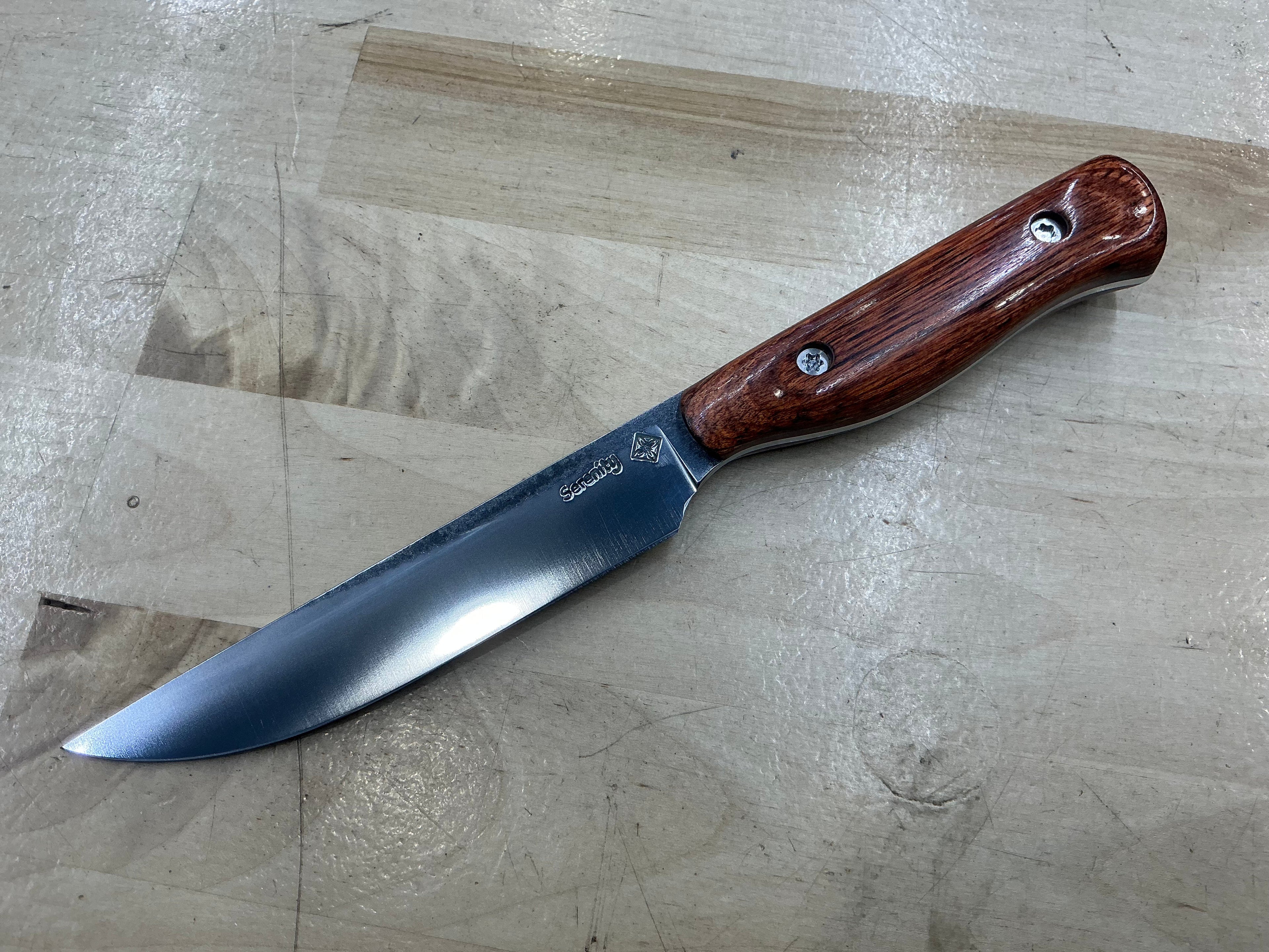 Cocobolo Steak Knife- CPM154 - Liberty Wood Handle