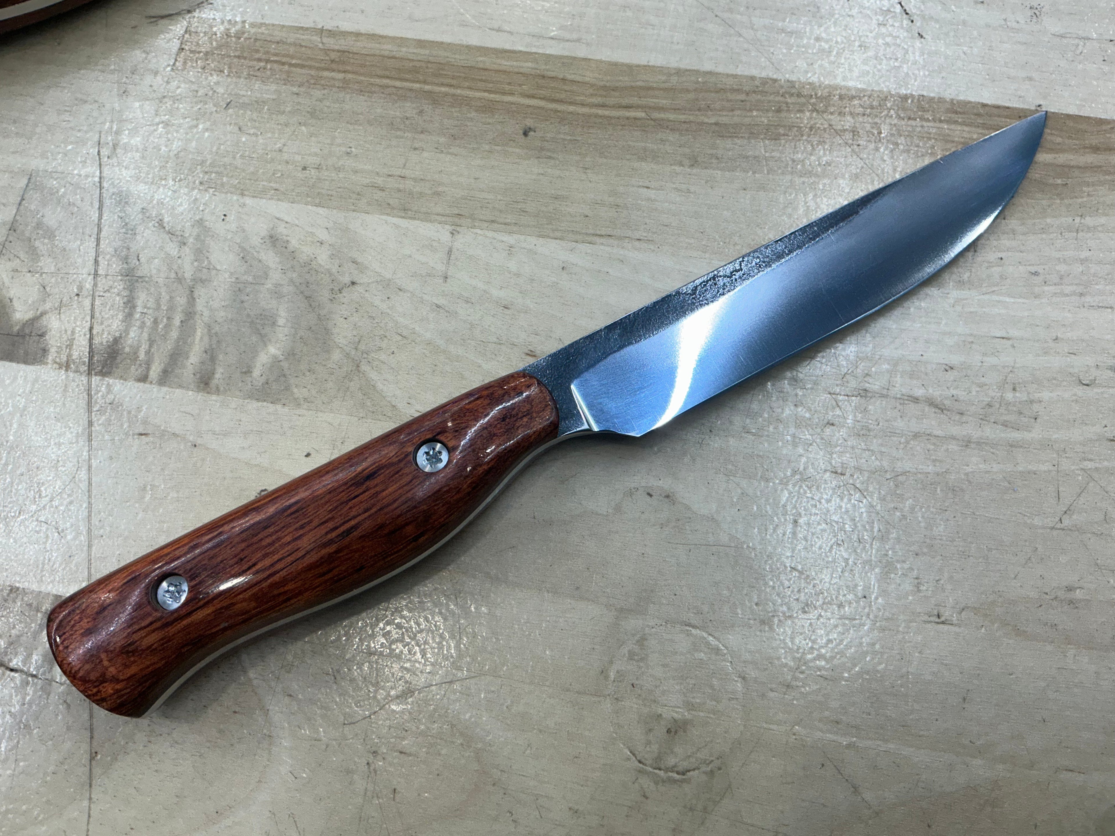Cocobolo Steak Knife- CPM154 - Liberty Wood Handle