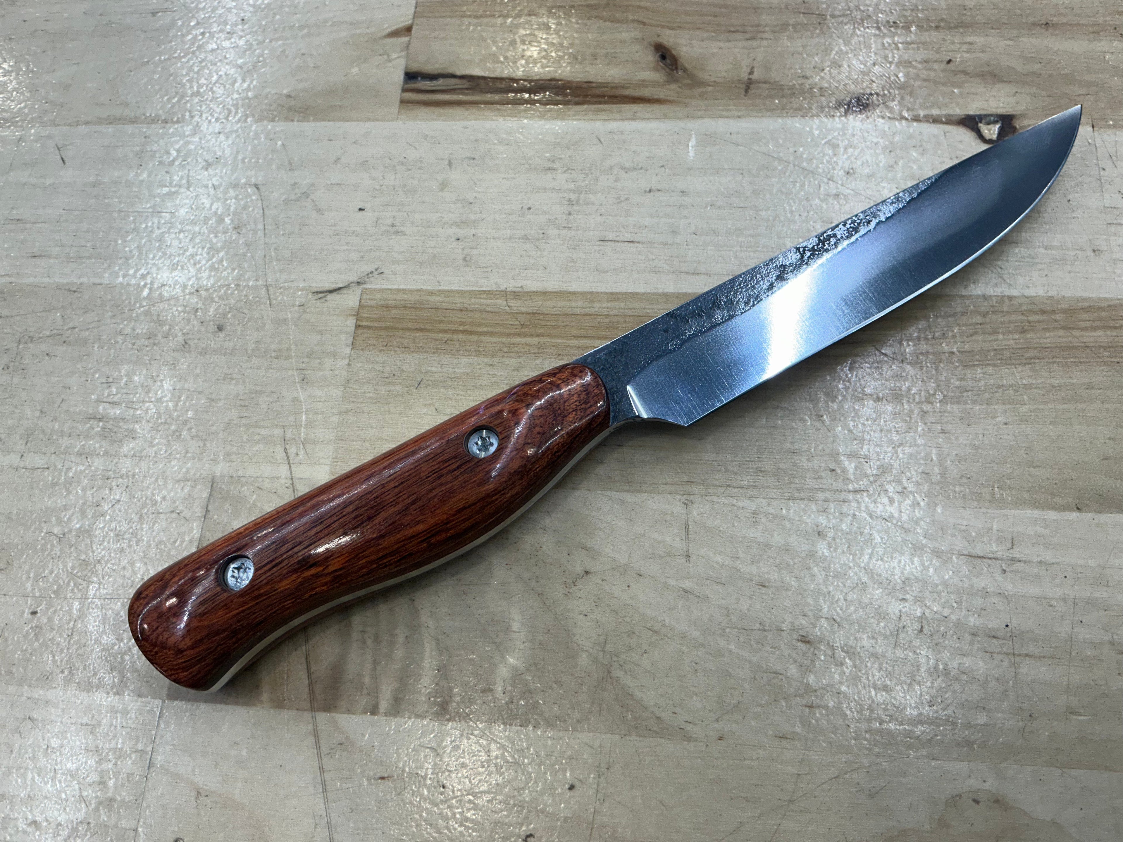 Cocobolo Steak Knife- CPM154 - Liberty Wood Handle