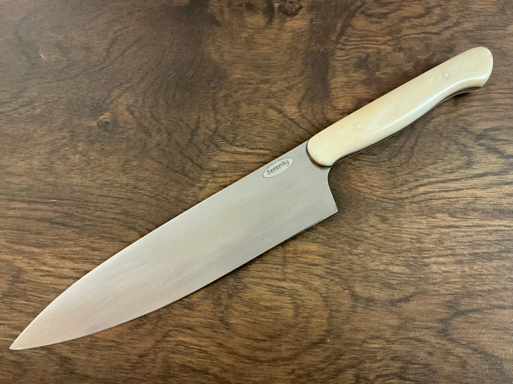 White Gyuto - CPM154 - Camel Bone Handle