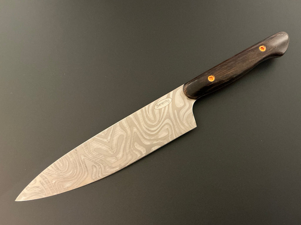 Swirlie Walnut Gyuto - CPM154 - Liberty Wood Handle