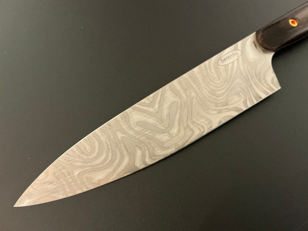 Swirlie Walnut Gyuto - CPM154 - Liberty Wood Handle