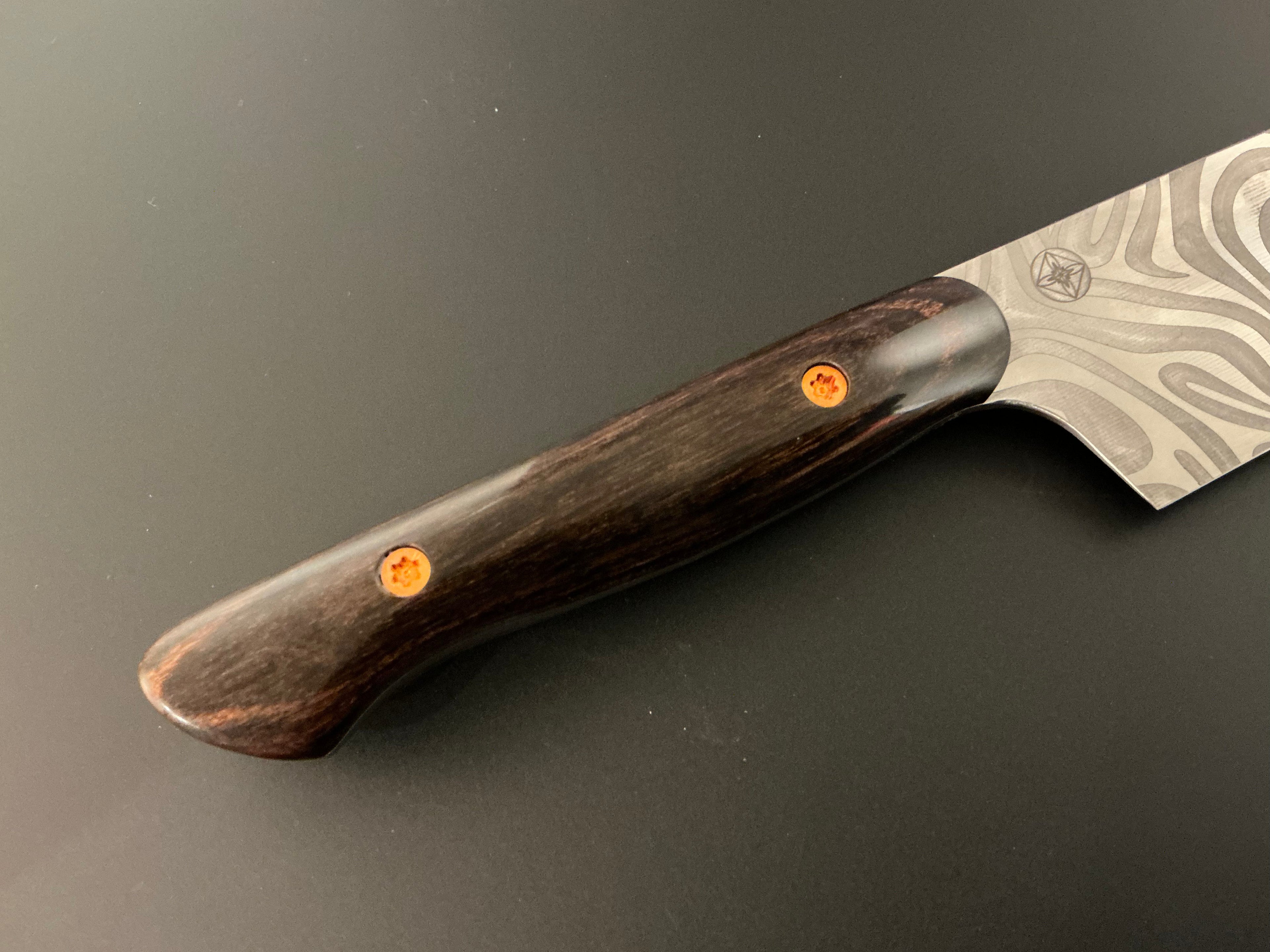 Swirlie Walnut Gyuto - CPM154 - Liberty Wood Handle