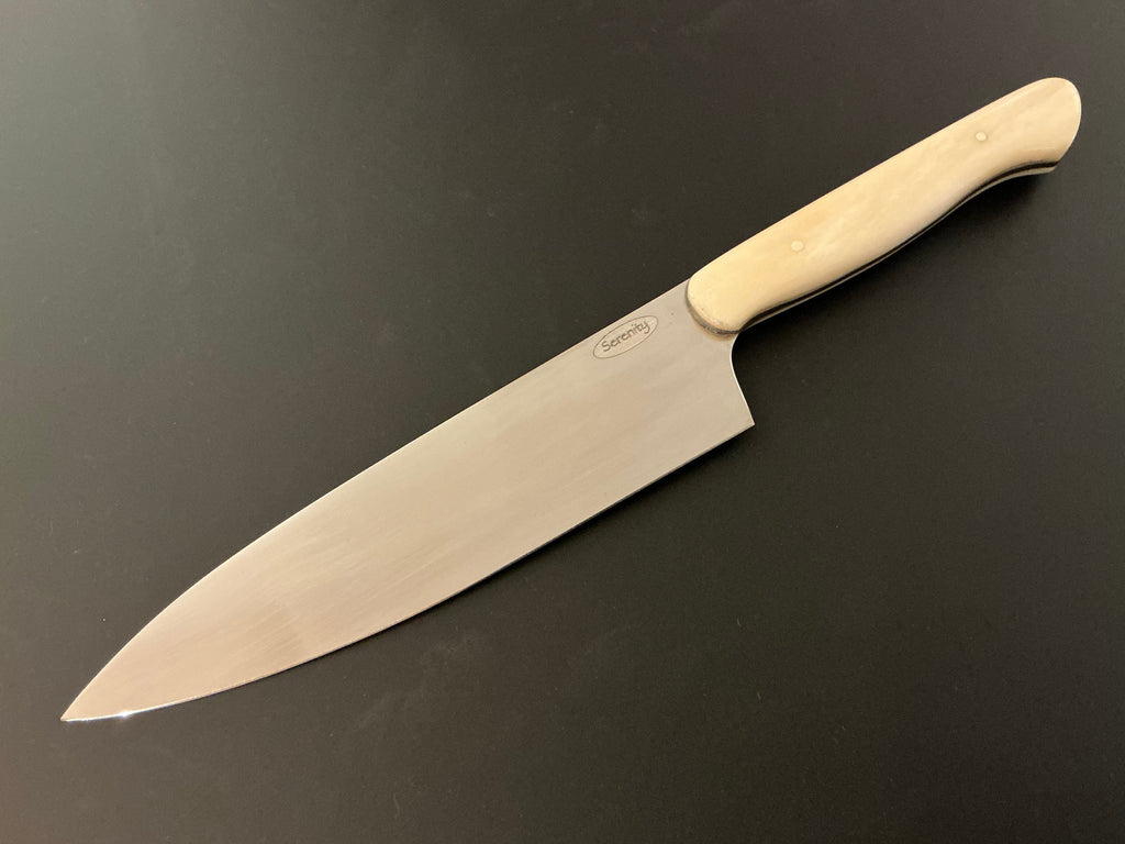 White Gyuto - CPM154 - Camel Bone Handle