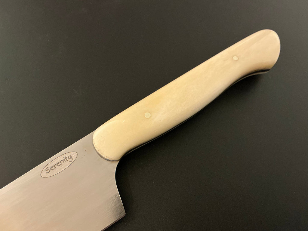 White Gyuto - CPM154 - Camel Bone Handle