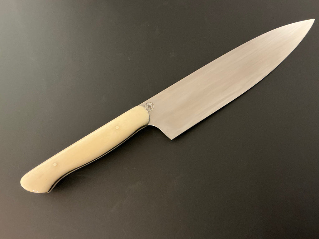 White Gyuto - CPM154 - Camel Bone Handle
