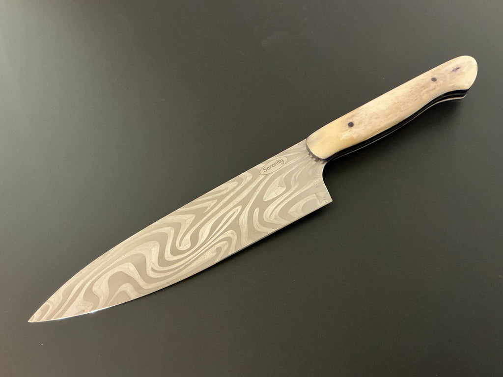Purple Gyuto - CPM154 - Camel Bone Handle