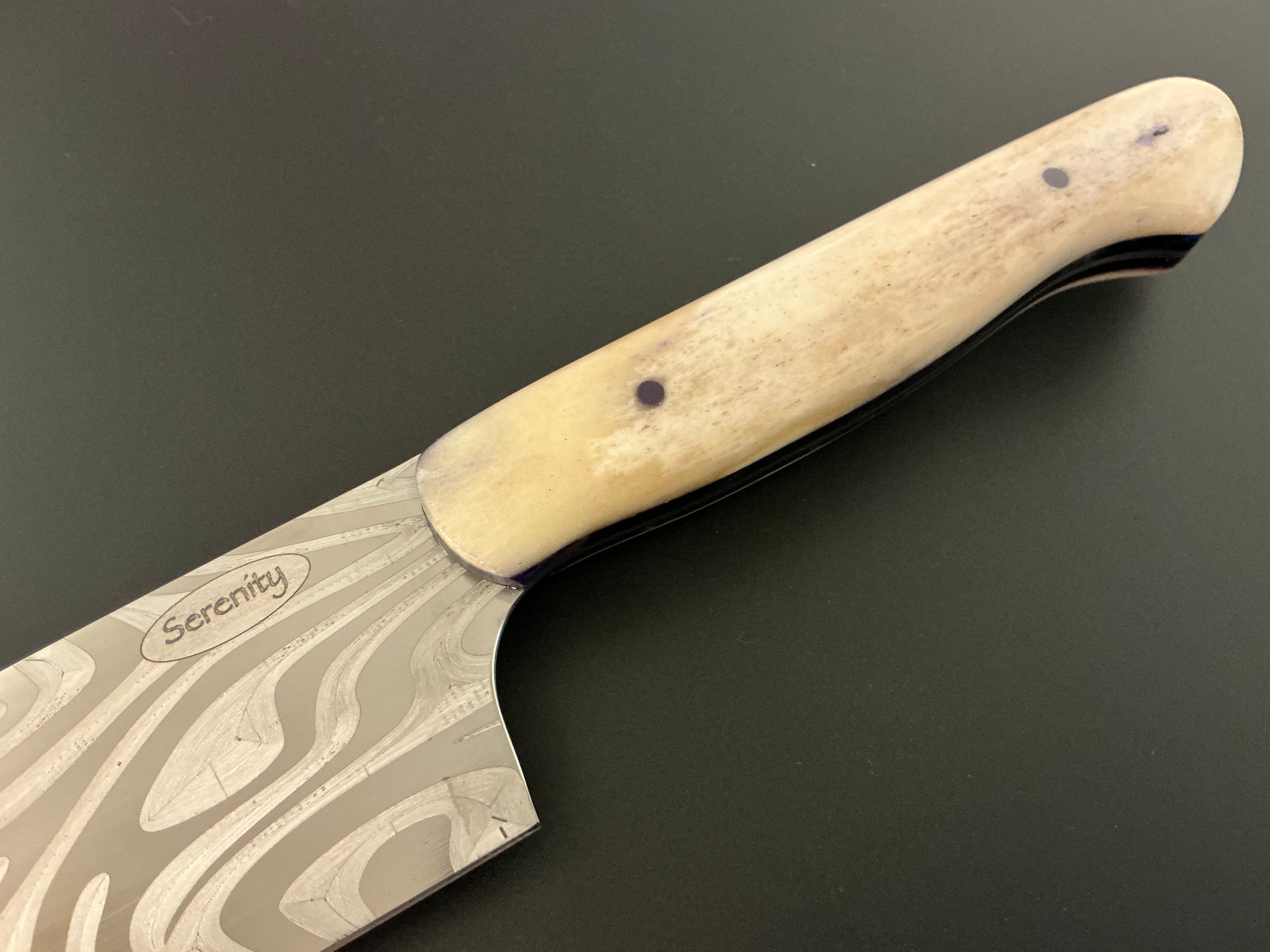 Purple Gyuto - CPM154 - Camel Bone Handle