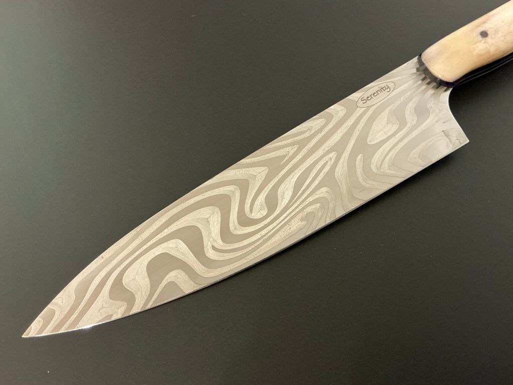 Purple Gyuto - CPM154 - Camel Bone Handle