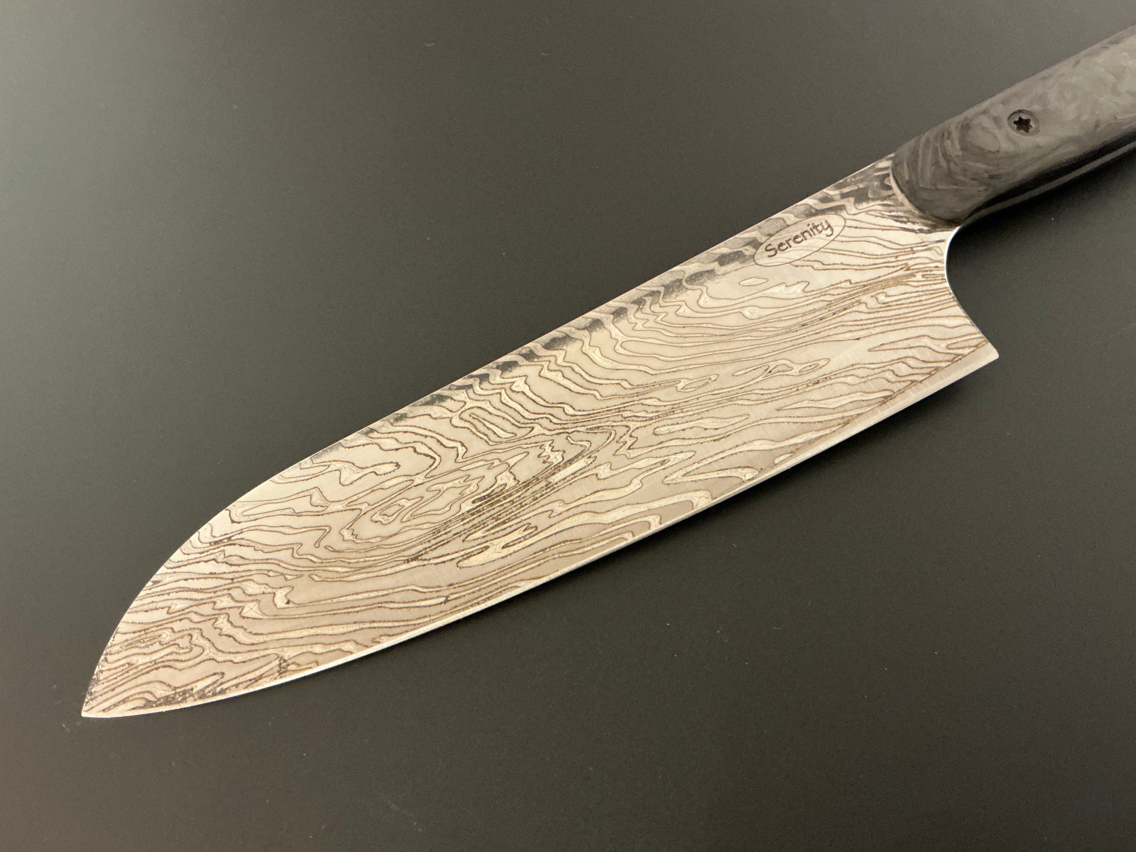 Carbon Fiber Lazmascus Santoku - CPM154