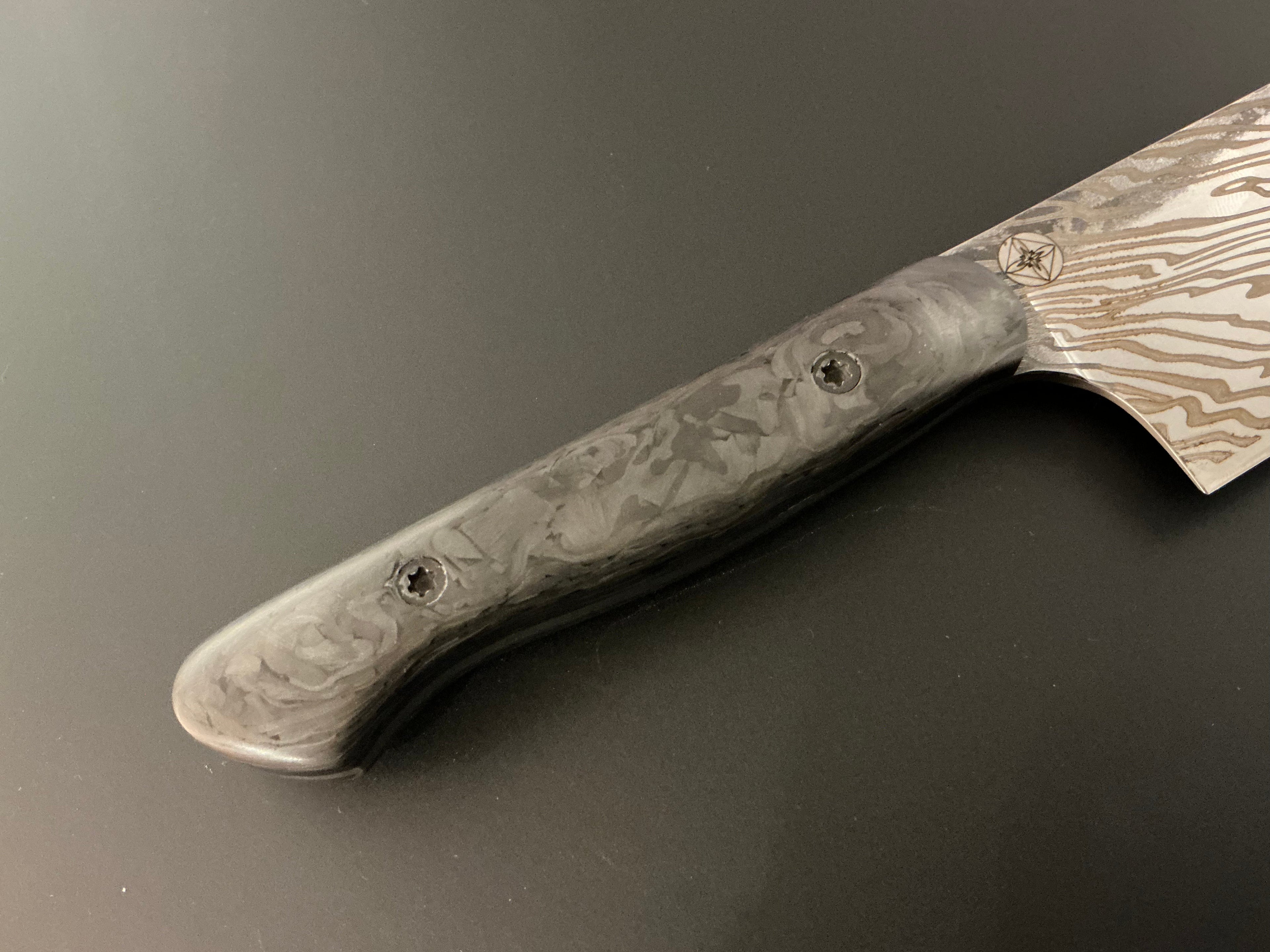 Carbon Fiber Lazmascus Santoku - CPM154