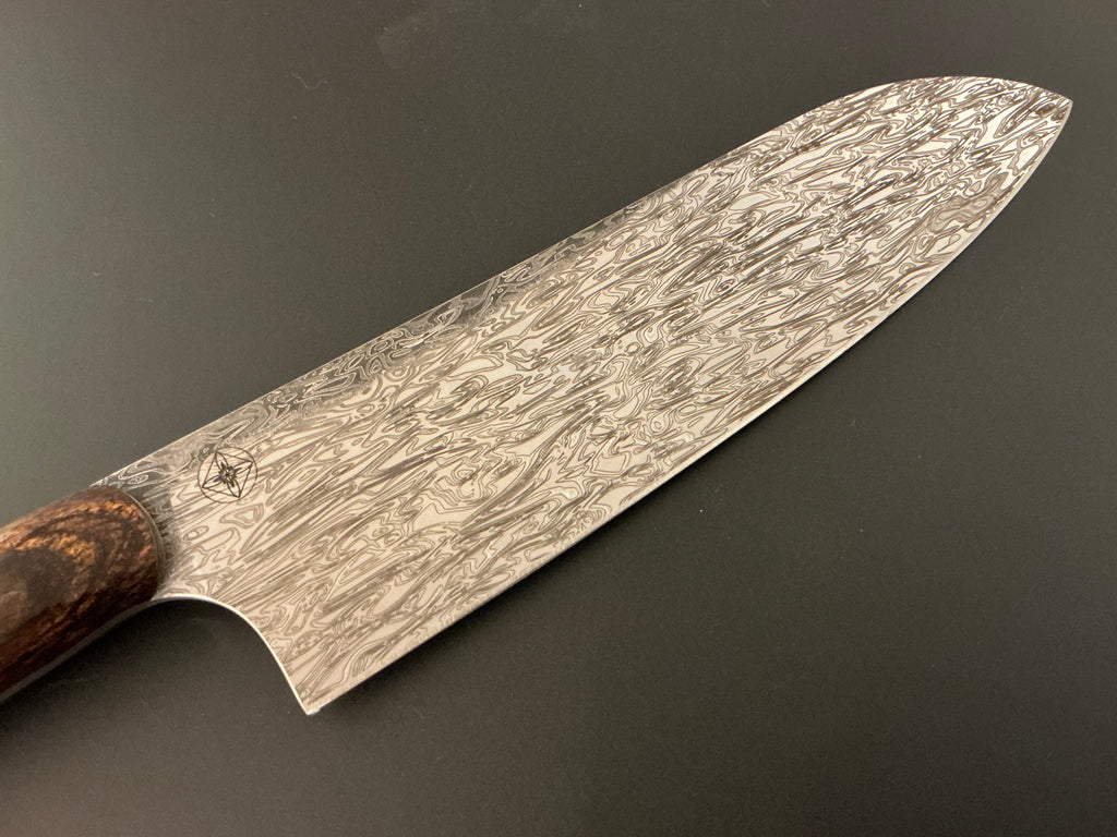 Walnut Lazmascus Santoku - CPM154 - Liberty Wood Handle