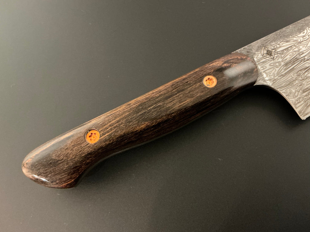Walnut Lazmascus Santoku - CPM154 - Liberty Wood Handle
