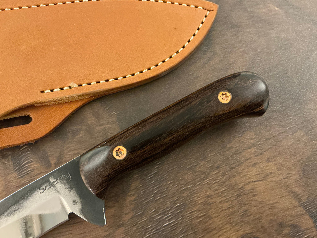 American Heritage Utility Knife - CPM154 with Walnut Laminate Wood Handle