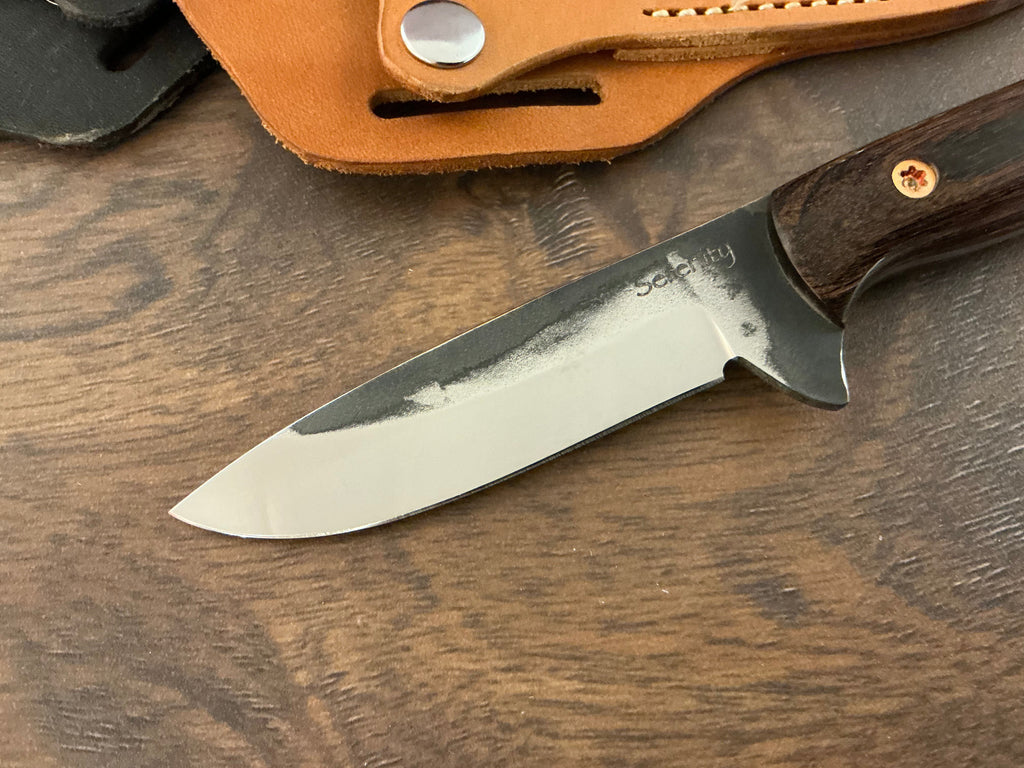 American Heritage Utility Knife - CPM154 with Walnut Laminate Wood Handle