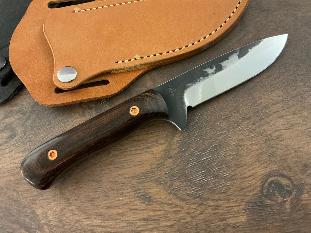 American Heritage Utility Knife - CPM154 with Walnut Laminate Wood Handle