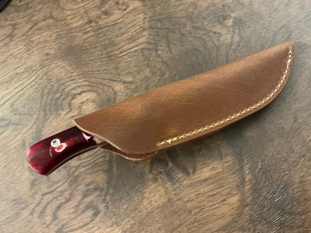 American Heritage Utility Knife - CPM154 with Resin & Wood  Hybrid Handle