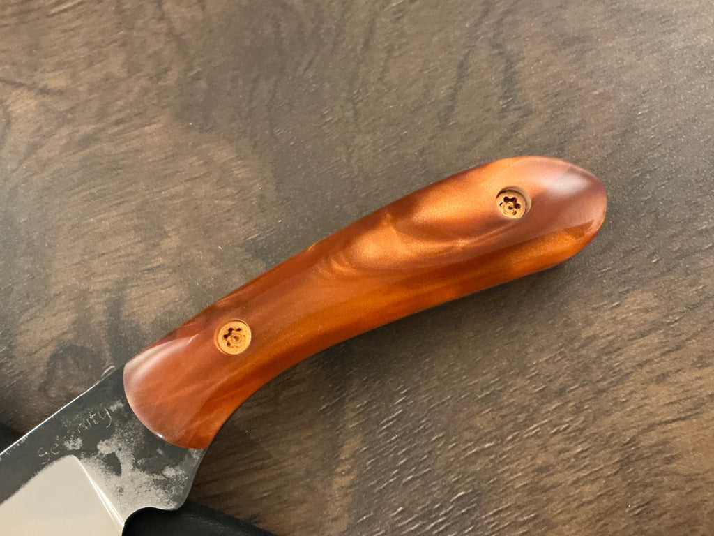 713 Utility Knife - CPM154 with Copper Resin Handle
