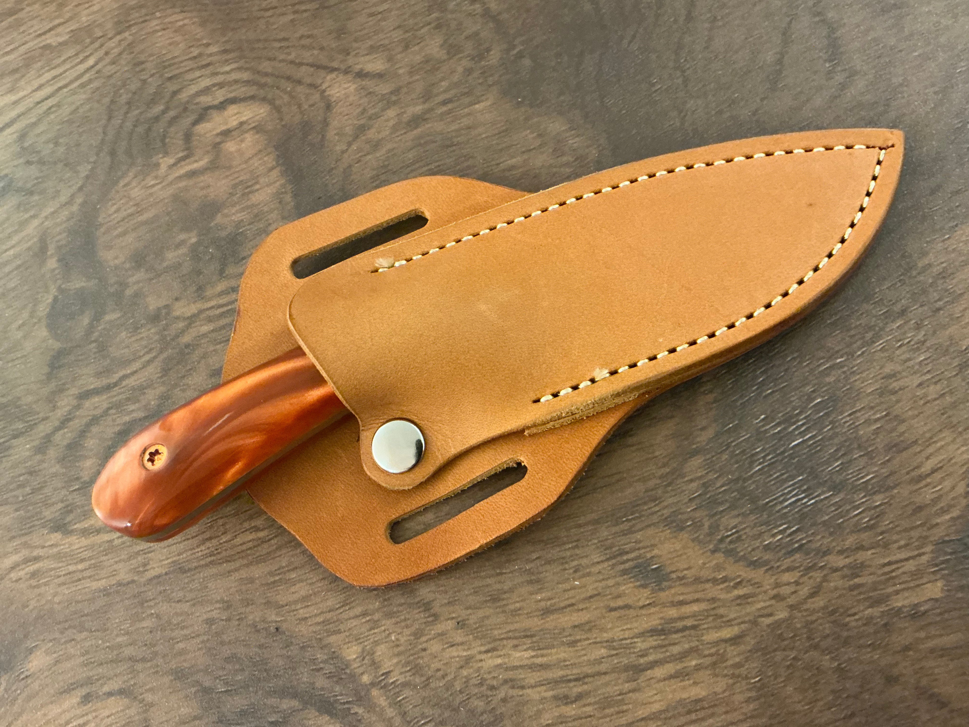 713 Utility Knife - CPM154 with Copper Resin Handle