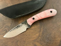 713 Utility Knife - CPM154 with Pink & White Resin Handle