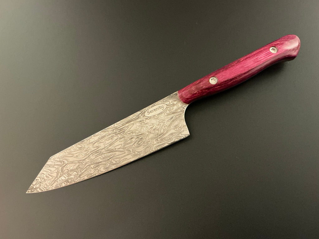 Fuchsia Petty Knife - CPM154 - Laminated Wood Handle