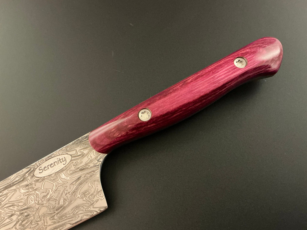 Fuchsia Petty Knife - CPM154 - Laminated Wood Handle