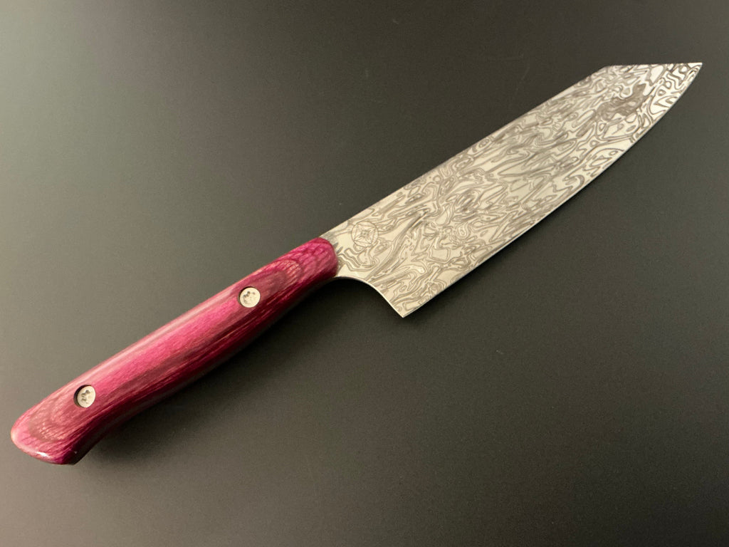 Fuchsia Petty Knife - CPM154 - Laminated Wood Handle