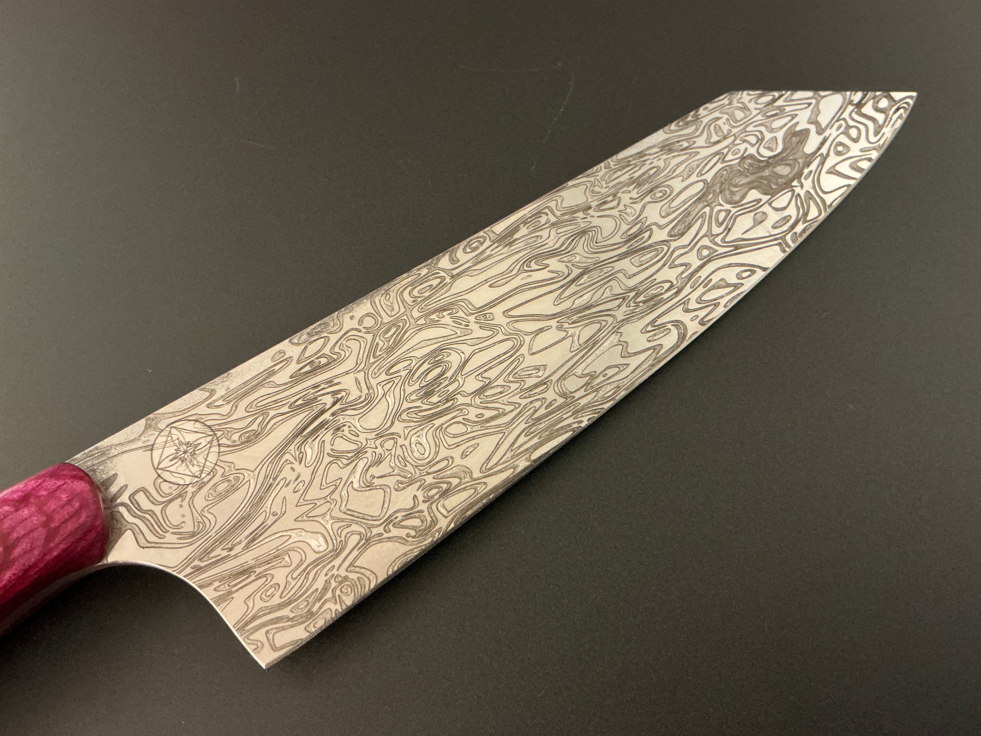 Fuchsia Petty Knife - CPM154 - Laminated Wood Handle