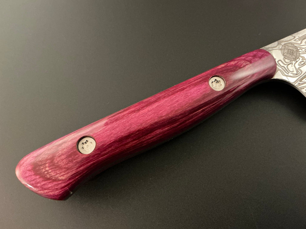 Fuchsia Petty Knife - CPM154 - Laminated Wood Handle