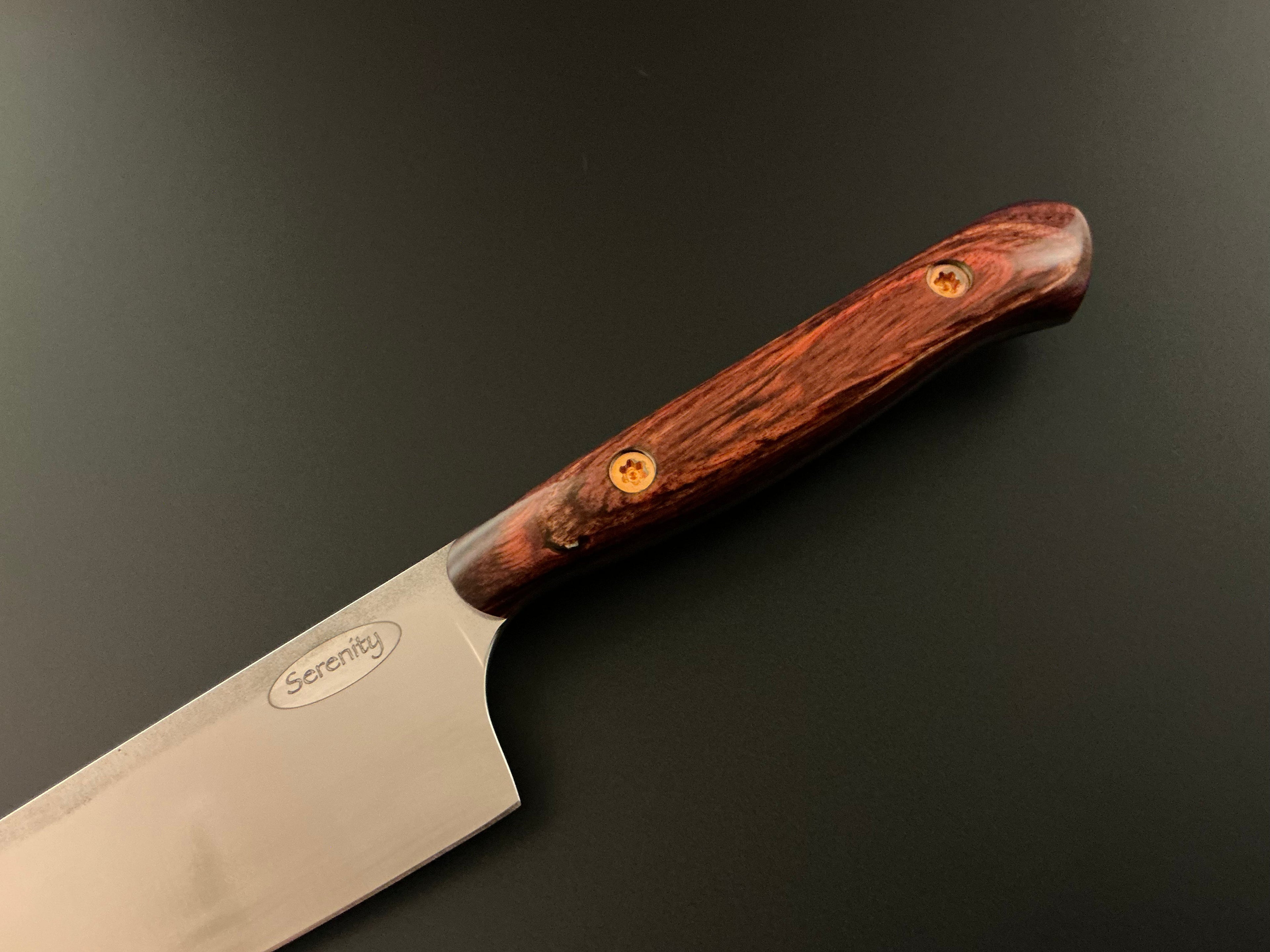 Rosewood Petty Knife - CPM154 - Laminated Wood Handle