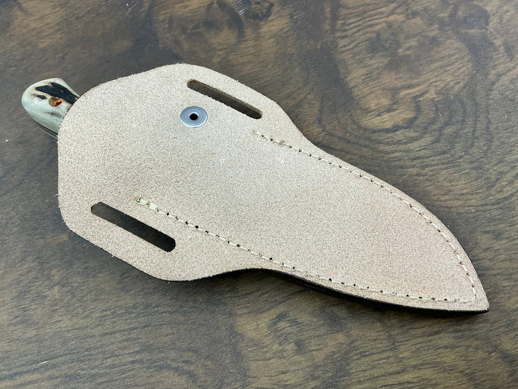 2/5 American Heritage Antler Series Utility Every Day Carry with Handmade Leather Sheath