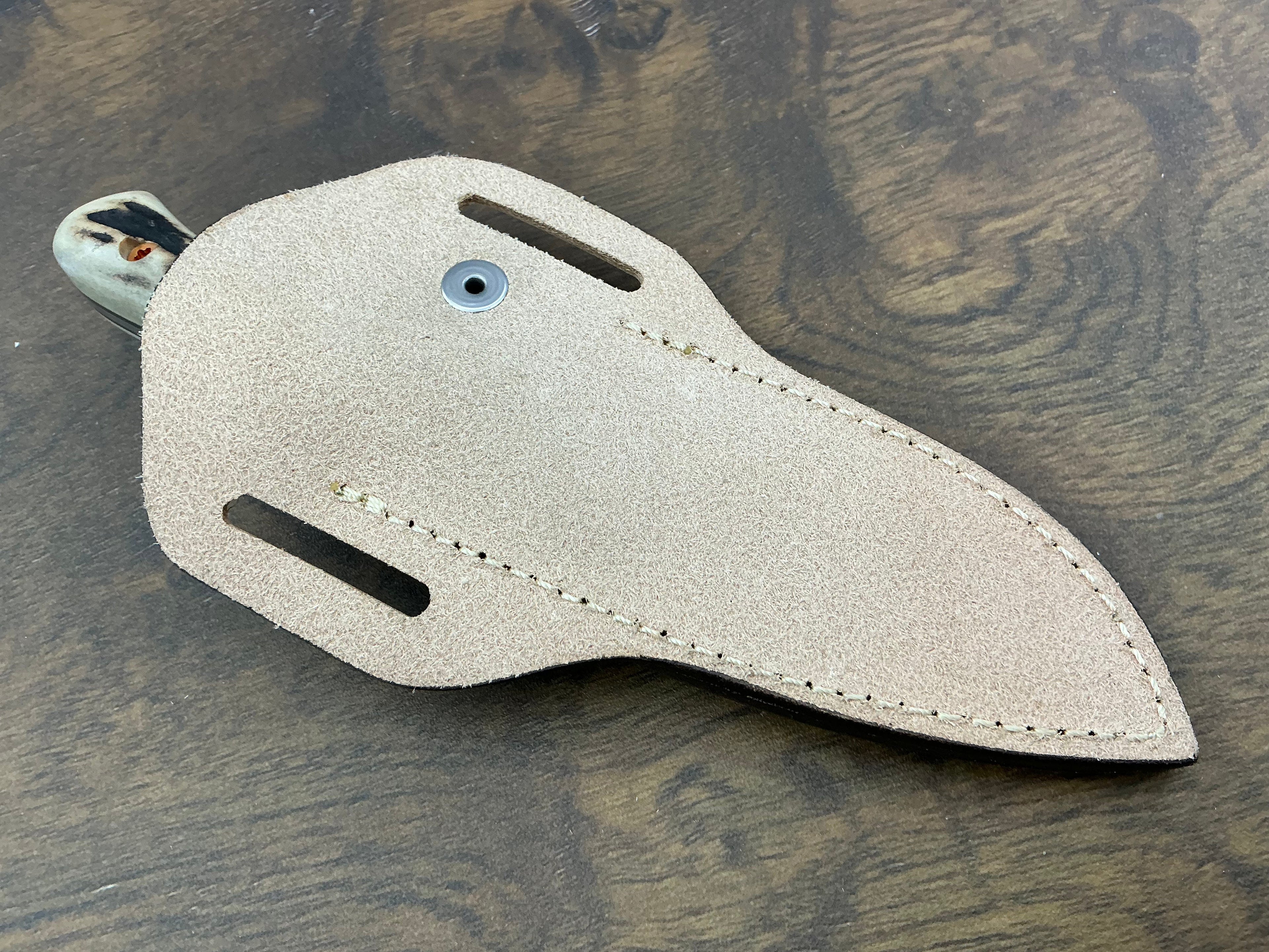2/5 American Heritage Antler Series Utility Every Day Carry with Handmade Leather Sheath