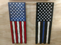 Long Slim “Half” American Flag Wooden Gun Storage Case