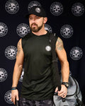 Men's Black Cooling Performance Sleeveless Hooded T-shirt