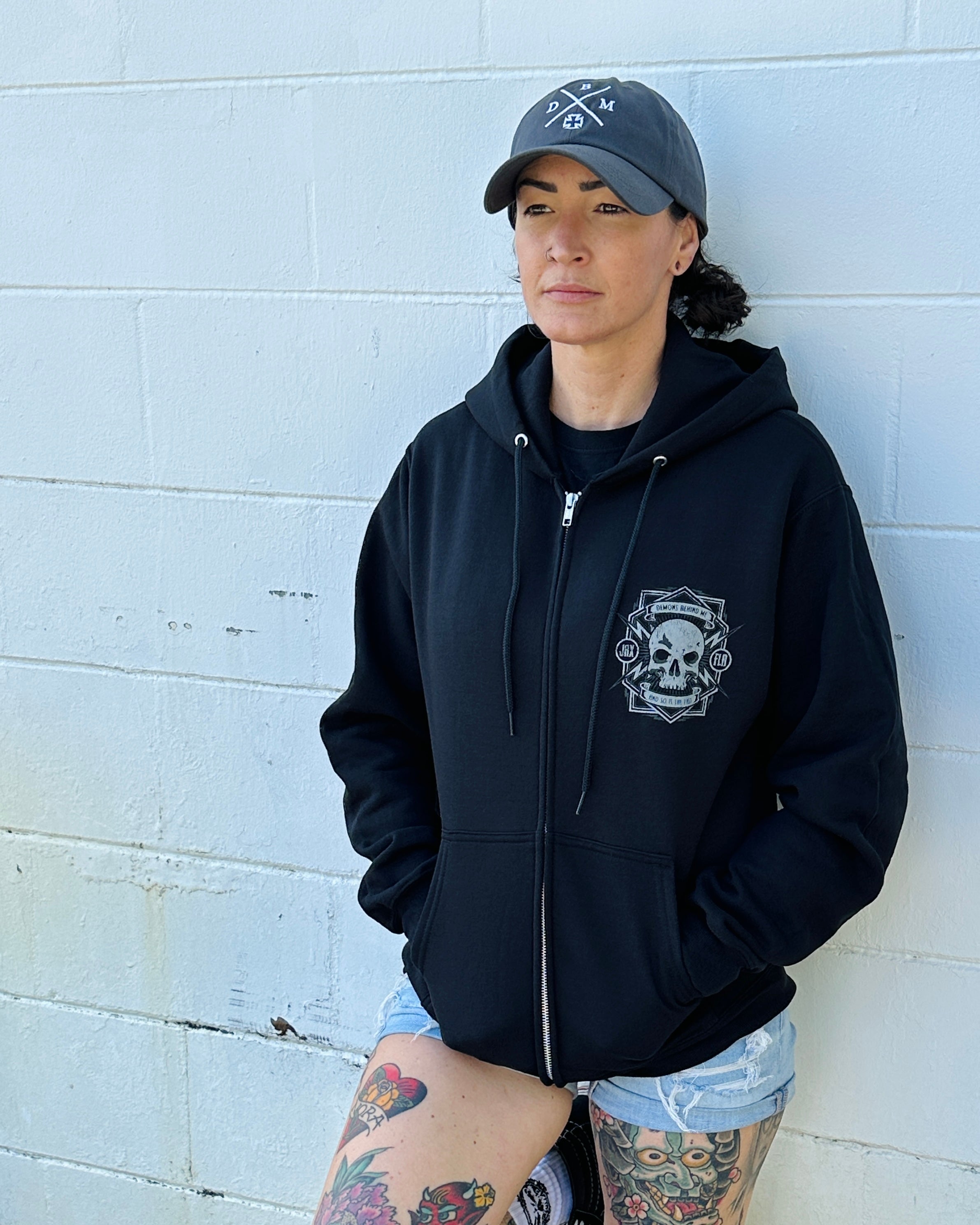 Closeout- Electric Head Unisex Black Zip-UP Hoodie