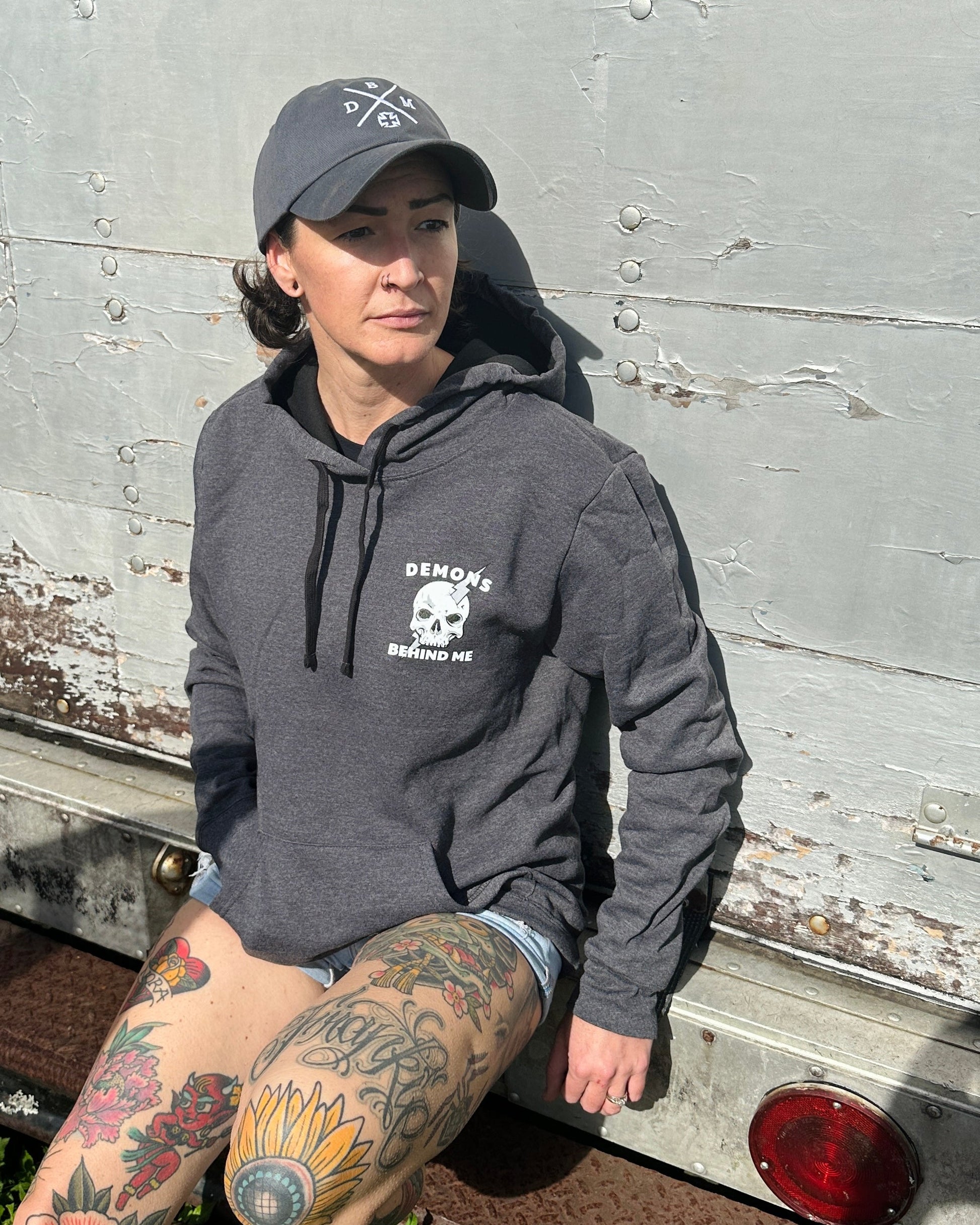 "Unbreakable" Unisex Heathered Charcoal Hoodie
