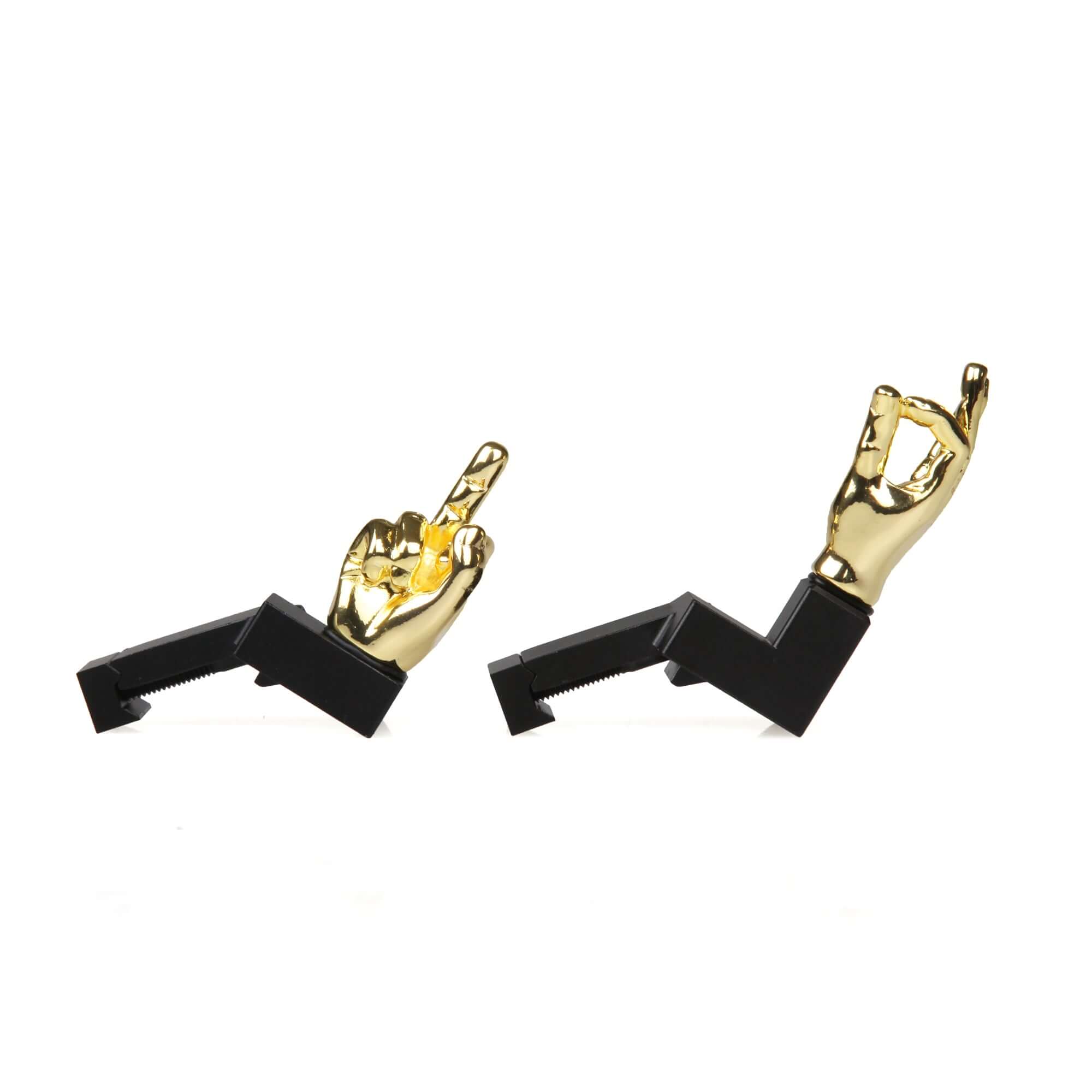 Golden Color Novelty Finger Iron Sight Set - Offset 45 Degree (Middle Finger & OK Hand)