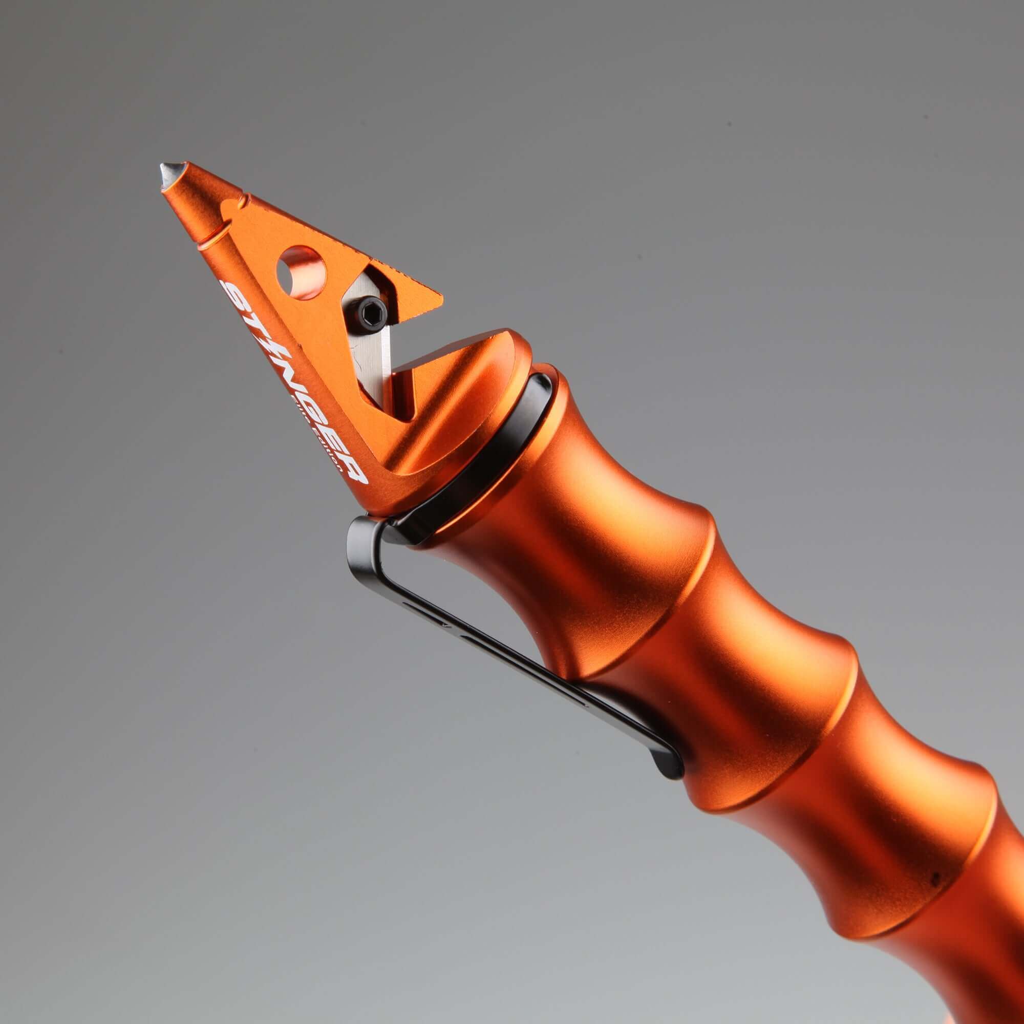 Stinger Whip Car Emergency Tool with Seat Belt Cutter and Window Breaker (Elite Edition, Orange)