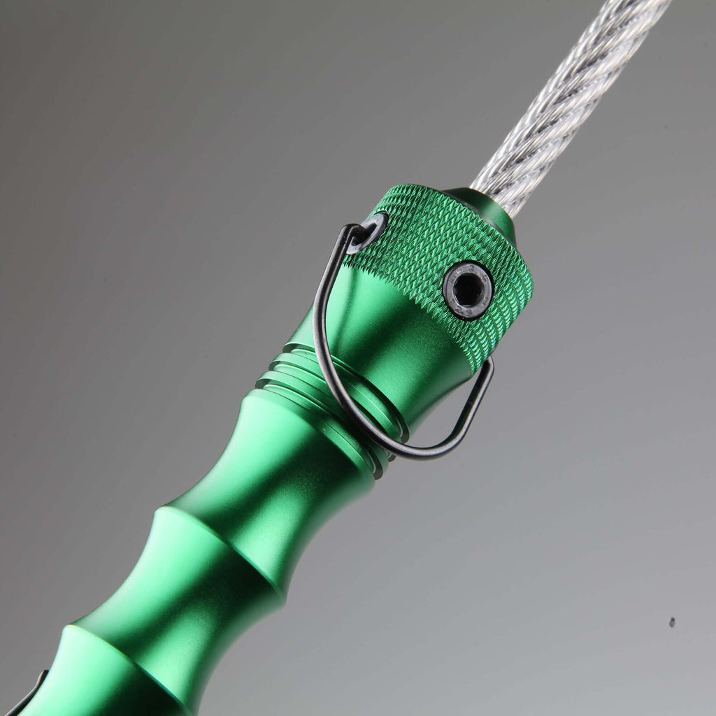Stinger Whip Car Emergency Tool with Seat Belt Cutter and Window Breaker (Elite Edition, Green)