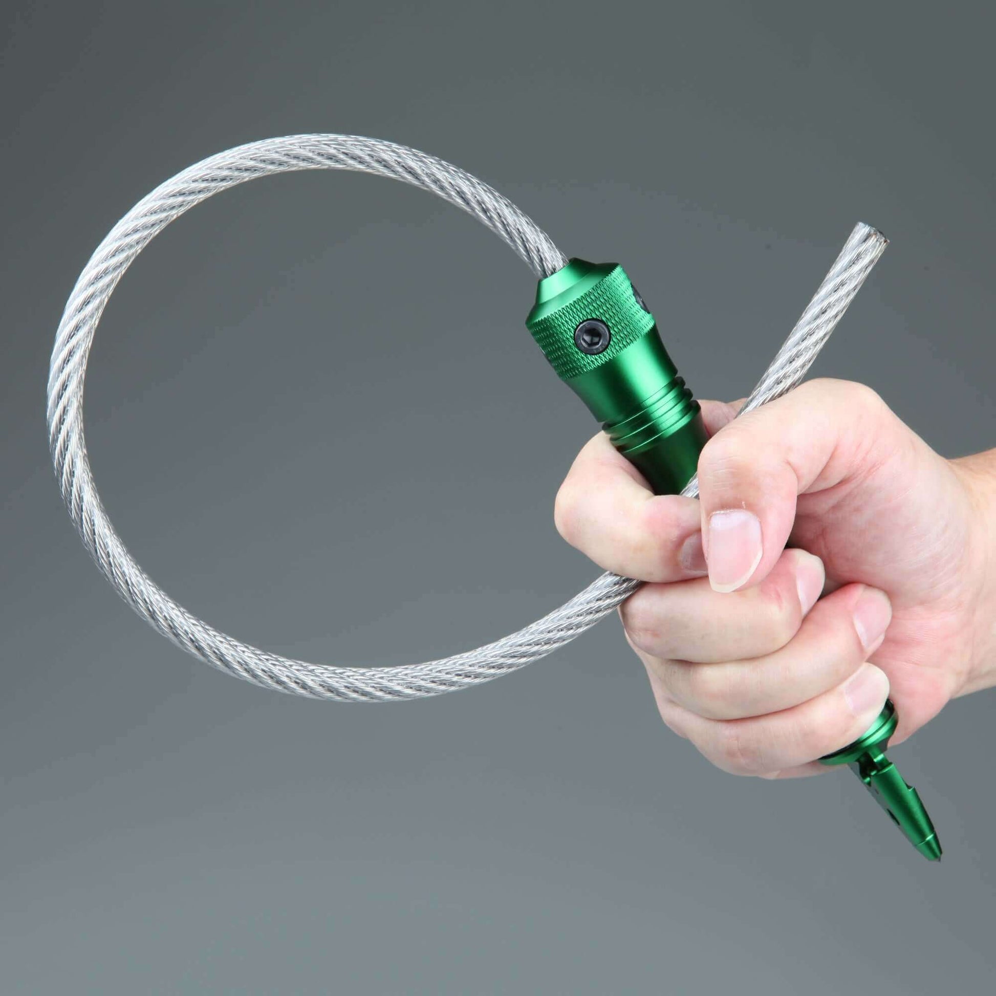 Stinger Whip Car Emergency Tool with Seat Belt Cutter and Window Breaker (Elite Edition, Green)