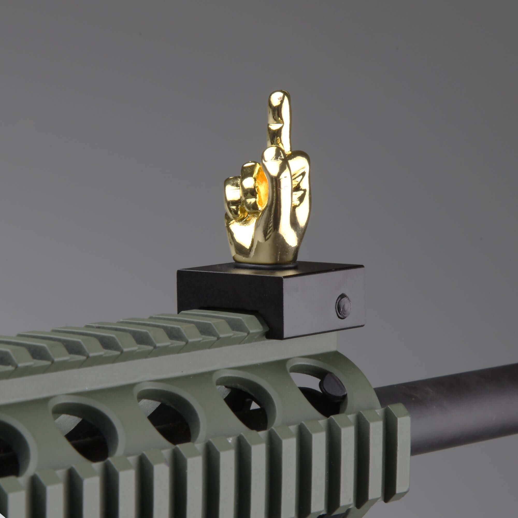 Golden Color Novelty Finger Iron Sight Set - Straight (Middle Finger & OK Hand)
