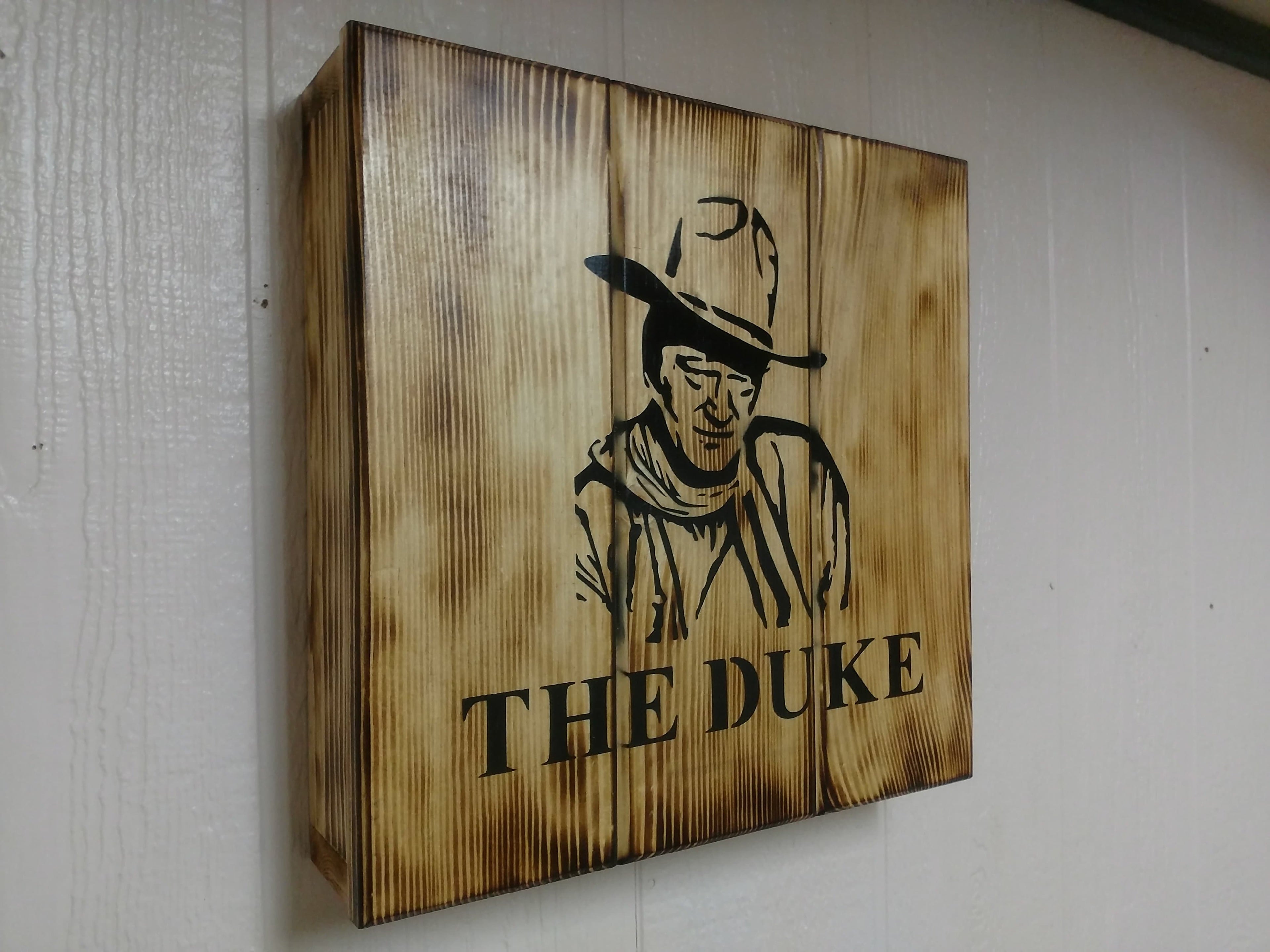 The Duke wall art box.