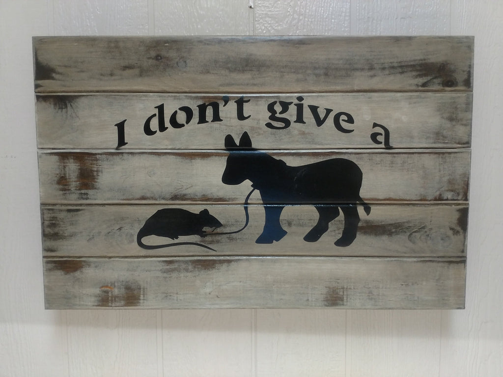 “I Don't Give A Rat's Ass” Gun Concealment Wall Art